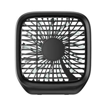 Baseus 10th-generation Mini Car Fan Silent 3-Speed Desktop USB Cooling Fan for Ba... (COLOR.: BLACK)