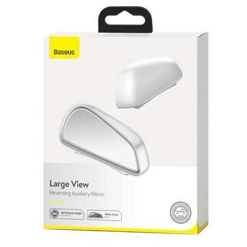 Baseus 2pcs Car Rear View Mirror Waterproof 360 Degree Wide Anger Parking Assitant... (COLOR: WHITE)
