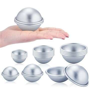 Bath Salt Ball Mould 3D Ball Sphere Metal Aluminum Alloy Bathing To... (TYPES: WHOLEBALLBOMBMOLDSET)