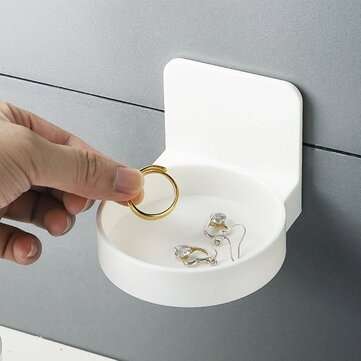 Bathroom Kitchen Cup Holder Sturdy Wall-Mounted No Drilling Electric Toothbrush Holder Self-adhesive