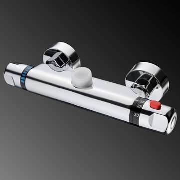 Bathroom Wall-mount Brass Thermostatic Shower Valve Bath Mixer Shower Control Valve Bottom Faucet 3/