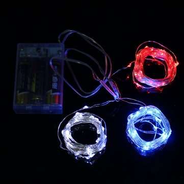 Battery Powered 10M Waterproof Four Modes Optional Silver Wire Fairy String Lights F... (COLOR.: 04)