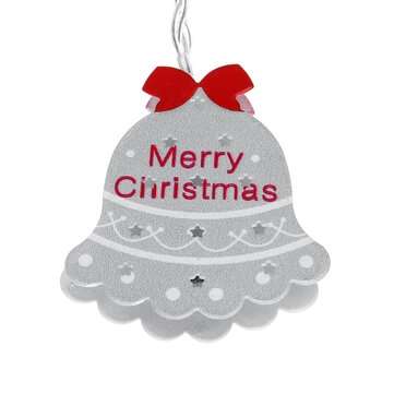 Battery Powered 2M 3M Santa Claus Christmas Bell LED Decorative Tree... (LENGTH: 3M | PATTERN: BELL)