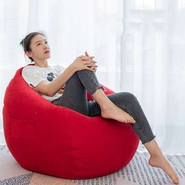 Bean Bag Casing / Sleeve Lazy Sofa For Adults 90*110cm (COLOR.: RED)