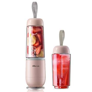 Bear LLJ-D04B1 350ml Portable Electric Fruit Juicer Mini Blender Cup (COLOR1: BLUE)