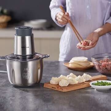 Bear QSJ-B03L5 2 Speeds 300W 2L Capacity Meat Grinder Electric Stainless Steel blender Stir Vegetabl
