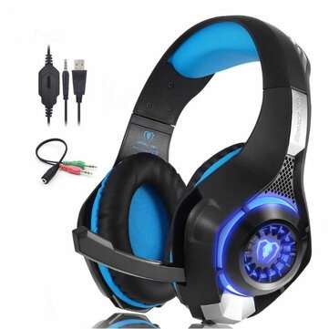 Beexcellent GM-1 Stereo Gaming Headset Casque Deep Bass Stereo Game Headphone with ... (COLOR: BLUE)