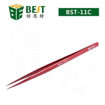 BEST BST-11C Color tweezer Plating Color 302 Material Special Tip Clamp Anti-acid Anti-Magnetic Plus