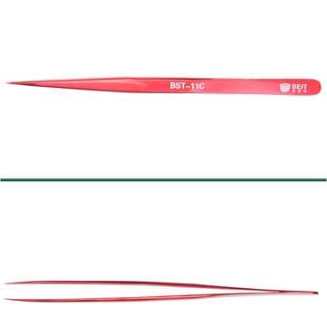 BEST BST-11C Color tweezer Plating Color 302 Material Special Tip Clamp Anti-acid Anti-Magnetic Plus