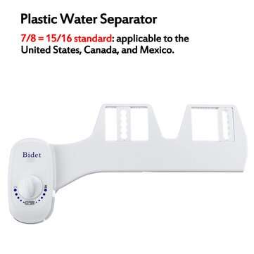 Bidet White Double-head Bidet Attachment Portable Manual Plastic Toilet (SIZE: 7/8INCH)