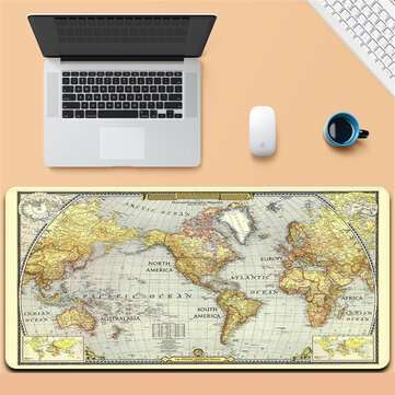 Big Mouse Pad Strong Anti-slip World Map Natural Rubber Gaming Mousepad for Home Offic... (TYPE: 14)