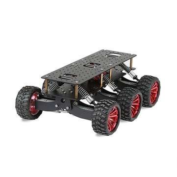 Black/Blue 6WD Shock Absorption Smart Car  Wifi Car DIY Kit Chassis Off-road Cimb... (COLOR.: BLACK)