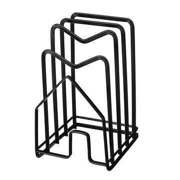 Black/White LP Vinyl Iron Storage File Rack Stand Holder Kitchen Storage Rack for... (COLOR1: BLACK)