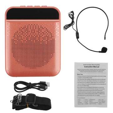 Bluetooth Voice Amplifier Speaker Portable Multifunctional Loudspeaker with Persona... (COLOR: PINK)