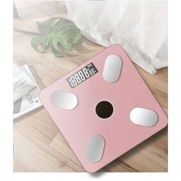 Bluetooth Intelligent Electronic Scale APP Body Fat Measurement Scale LED Digit... (COLOR: ROSEGOLD)