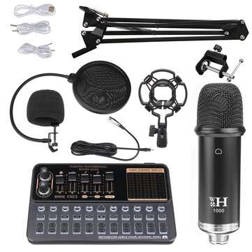 BM800 Condenser Microphone Gaming Live Streaming Audio Studio Record MIC with V10X Pr... (LETTER: C)