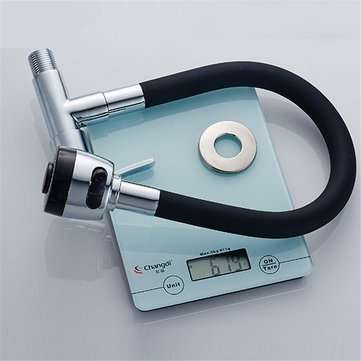 BOiROO Bathroom Basin Sink Faucet 360 Degree Rotatable Spout Single Handle Single Cold Tap Wall Moun