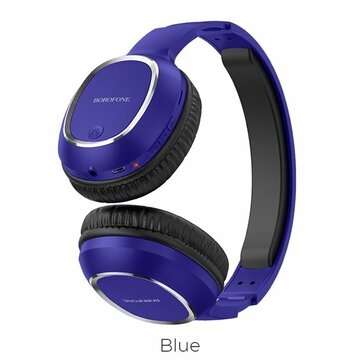 Borofone BO9 bluetooth Headset Wireless Sports Stereo Portable Over-ear HIFI Headph... (COLOR: BLUE)