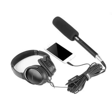 BOYA BY-BCA6 XLR to 3.5mm TRRS Adapter Cable Microphone Audio Gain Output Splitter Headphone Monitor