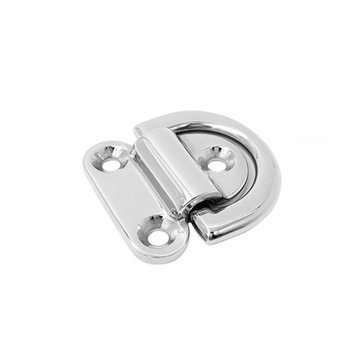 BSET MATEL 6mm Mirror Polish Marine Grade 316 Stainless Steel Boat Folding Pad Eye Lashing D Ring Ti