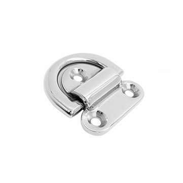 BSET MATEL 6mm Mirror Polish Marine Grade 316 Stainless Steel Boat Folding Pad Eye Lashing D Ring Ti