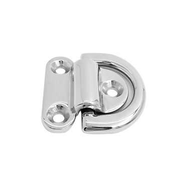 BSET MATEL 6mm Mirror Polish Marine Grade 316 Stainless Steel Boat Folding Pad Eye Lashing D Ring Ti