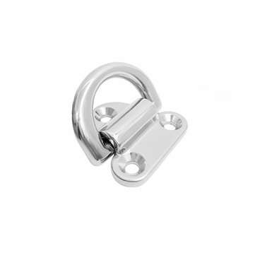 BSET MATEL 6mm Mirror Polish Marine Grade 316 Stainless Steel Boat Folding Pad Eye Lashing D Ring Ti