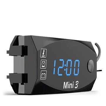 BSDDP 6V-30V 12V 24V 3 in 1 Digital LED Display Voltmeter Waterproof Multifunction... (COLOR.: BLUE)