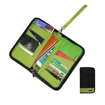 BUBM THZ-SL Travel Passport Holder Documents Organizer Money ID Card ... (SIZE 3: L | COLOR.: BLACK)