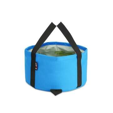 BUBM TJD Portable Folding Wash Basin Container Pail Collapsible Water ... (SIZE 3: S | COLOR.: BLUE)