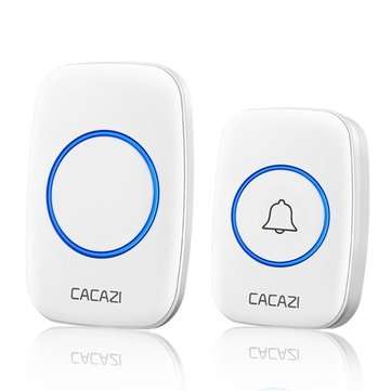 CACAZI A10 Wireless Doorbell Waterproof 100-240V 300M Range Mus... (COLOR.: WHITE | ADAPTOR: EUPLUG)