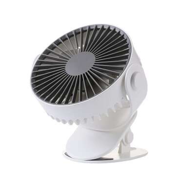 Cafele Protable USB Fan Mini Clip Desktop Fan Silent 3 Speed Fans Home Student Do... (COLOR.: WHITE)