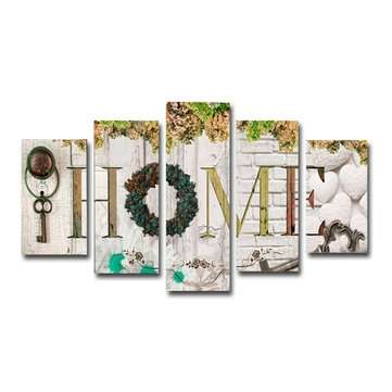 Canvas Print Painting Wall Decor Letter HOME Wall Hanging Decorative Art Pic... (TYPE: NOWHITEEDGES)