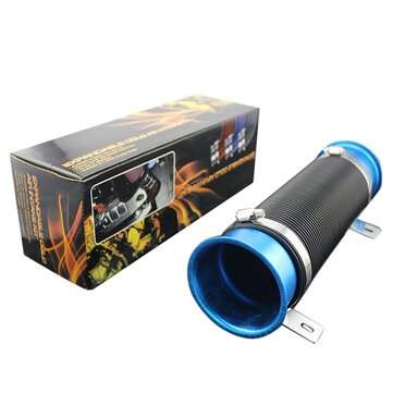 Car Flexible Extensible Air Intake Inlet Pipe Hose for Refit (COLOR.: BLUE)