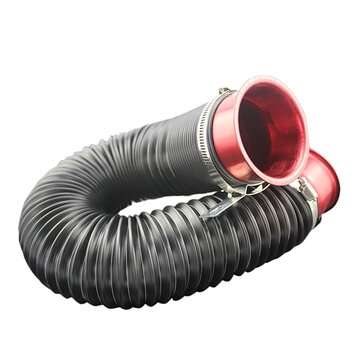 Car Flexible Extensible Air Intake Inlet Pipe Hose for Refit (COLOR.: RED)