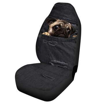 Car Front Seat Cover Protector Cushion Cat Dog Printed Truck Van SUV Universal (TYPE: 2)