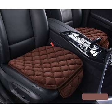 Car Front Seat Cover Auto Seat Cushion Faux Fur Soft Black Pad Mat Universal  (COLOR.: COFFEE)