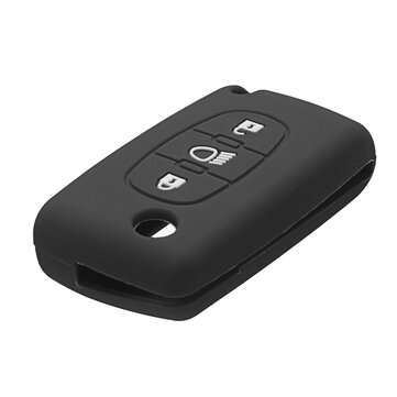 Car Key Remote Holder Case Cover Suitable For 3 Button (COLOR3: BLACK)