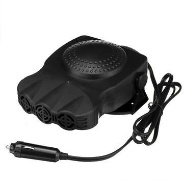 Car Portable Electric Defroster Demister Winter Heater Heating Cooling Fan 180 De... (COLOR.: BLACK)