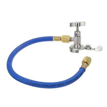 Car R12 R22 Can Tap Tapper Air Conditioner Exhaust Refrigerant Recharge Hose Kit  (COLOR3: BLUE)