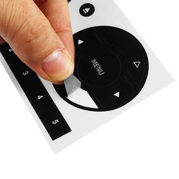 Car Radio Stereo Button Decals Worn Peeling Repair Stickers For Fiat 500