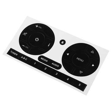 Car Radio Stereo Button Decals Worn Peeling Repair Stickers For Fiat 500