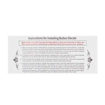 Car Radio Stereo Button Decals Worn Peeling Repair Stickers For Fiat 500