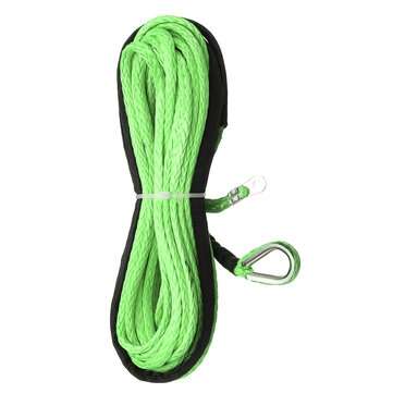 Car Road Vehicle Synthetic Winch Line Cable Rope 5500+ LBs + Sheath For ATV UTV  (COLOR.: GREEN)