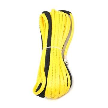 Car Road Vehicle Synthetic Winch Line Cable Rope 5500+ LBs + Sheath For ATV UTV  (COLOR.: YELLOW)