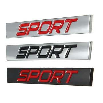 Car Sticker Rear Fender Emblem Badge Metal Sport for Jetta Golf Polo (COLOR.: RED&BLACK)