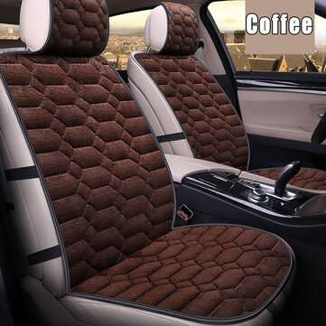 Car SUV Front Row Seat Cover Cushion Chair Breathable Cover Pad Comfortable Warm (COLOR: COFFEE)