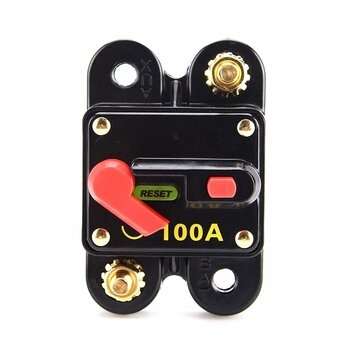 Car Switch Manual Reset Fuse holder Circuit Breaker 12V 100/150/200A Switch for C... (CURRENT: 100A)