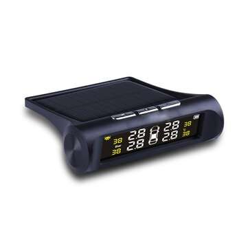 Car TPMS Tyre Pressure Monitor System Solar Power LCD Display+ 4 Internal Sensors
