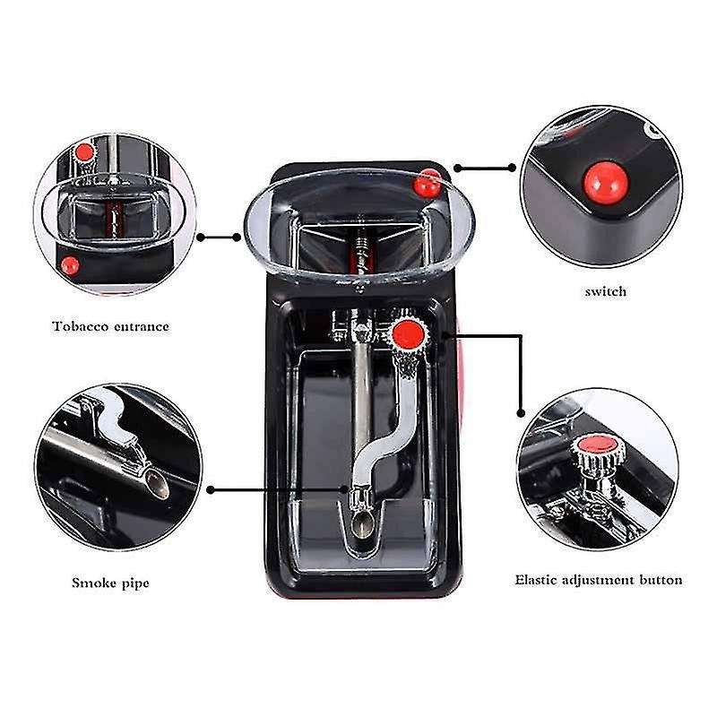 Electric Easy Automatic Cigarette Rolling Machine Tobacco Injector Maker Roller US Plug(Blue)